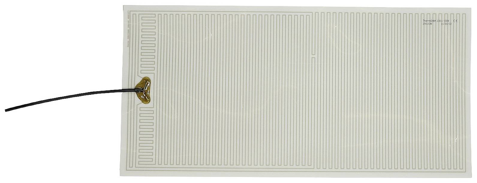 A rectangular, transparent RFID antenna sensor with cable connection, used for wireless communication or object identification.