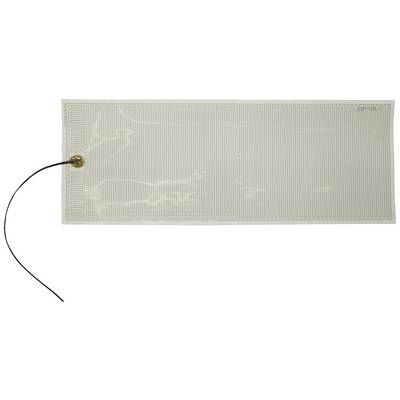 A rectangular sensor with wires shows thin parallel lines on the surface.