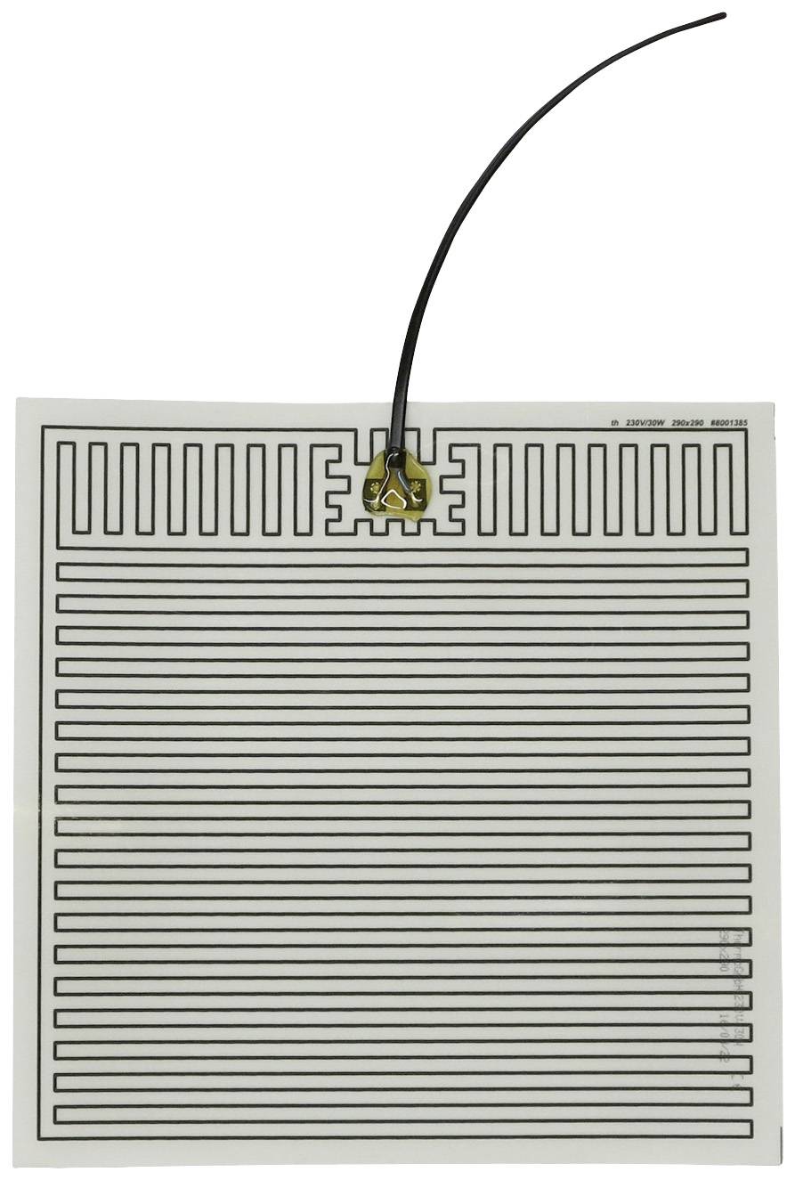 A square, flat heating ladder with black lines and a protruding black cable.