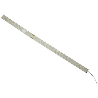 A long, narrow strip with electrical contacts, similar to a flexible conductor, is shown diagonally from the bottom left to the top right corner.