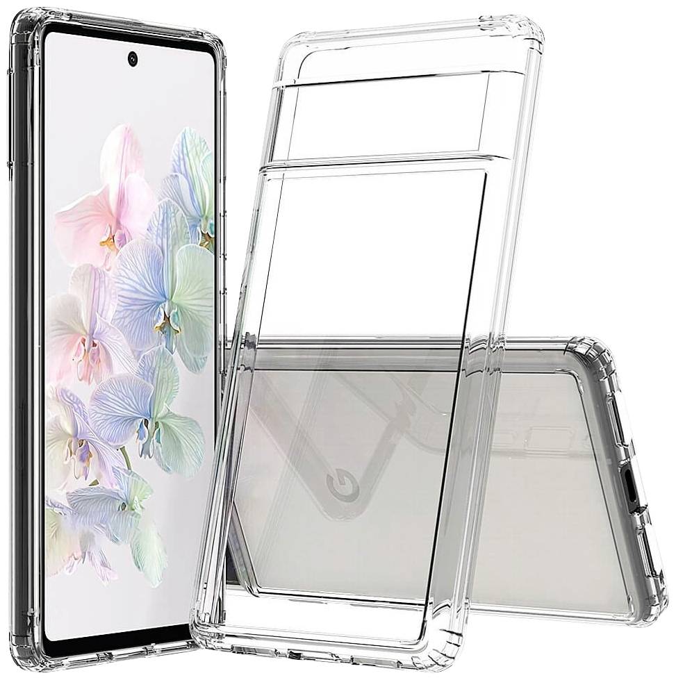Transparent two-piece phone case, suitable for a foldable smartphone. Protects the back and hinges.