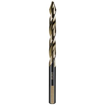 Metal drill with a spiral form and gold-brown coating, suitable for precise drilling work in solid materials.