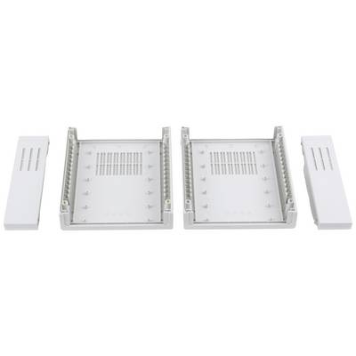 Plastic enclosure with removable side panels. Primarily suitable for electronic devices or circuitry.