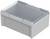 Grey storage box with a transparent lid, rectangular, suitable for storing or organising items.