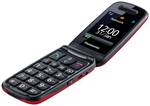 Panasonic KX-TU456 Big button flip top mobile phone Shockproof Red