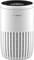 A white Bosch air purifier with a cylindrical design, featuring ventilation slots and control buttons on top. Ideal for home air quality improvement.