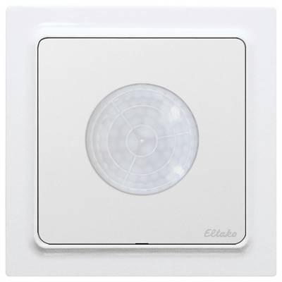 A white wall switch with a round sensor in the centre, presumably a motion detector, marked with 'Eltako'.