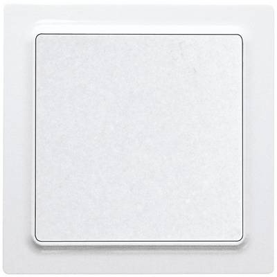A white light switch against a white background. The switch is square and visually integrated into the wall.