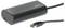 A black charger with a USB cable, suitable for electronic devices.