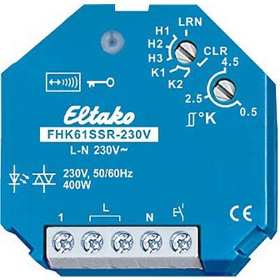 Central Receiver FHK61SSR-230V, 230V, 50/60Hz, 400W. Device in blue with multiple connection points and adjustment buttons.