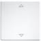 White light switch with two triangular buttons for up and down control.