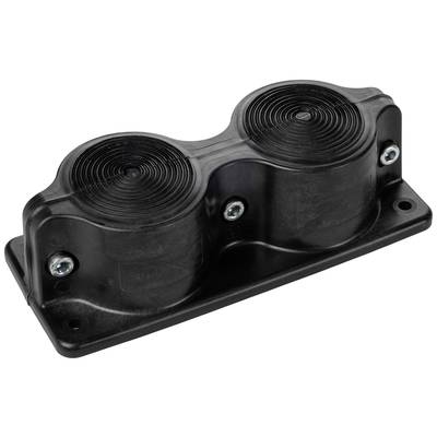 Trelleborg MC 2x8-67 SPLITTING UL94 V-0 IP55 | TPE | Screw Cable grommet TPE Black 1 pc(s)