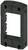 Black, rectangular plastic frame with recesses and screw holes at the corners. Used for mounting in electrical devices.