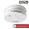 Smoke Detector 'GLORIA' with 10-year manufacturer's warranty. White, round device with a large button in the centre.