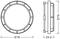 Technical drawing of a circular object with diameter Ø76 mm and depth 24.2 mm. View from above and cross-sectional view.