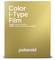 A golden packaging of Polaroid Color i-Type Film 'Golden Moments Edition', containing 16 instant photographs.