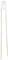 A white light-emitting diode (LED) with two long metal leads on a white background.
