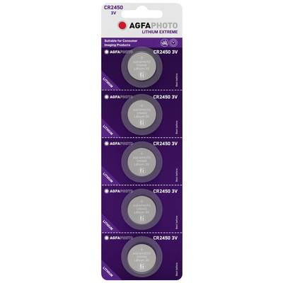 AgfaPhoto Button cell CR 2450 3 V 5 pc(s)  Lithium 