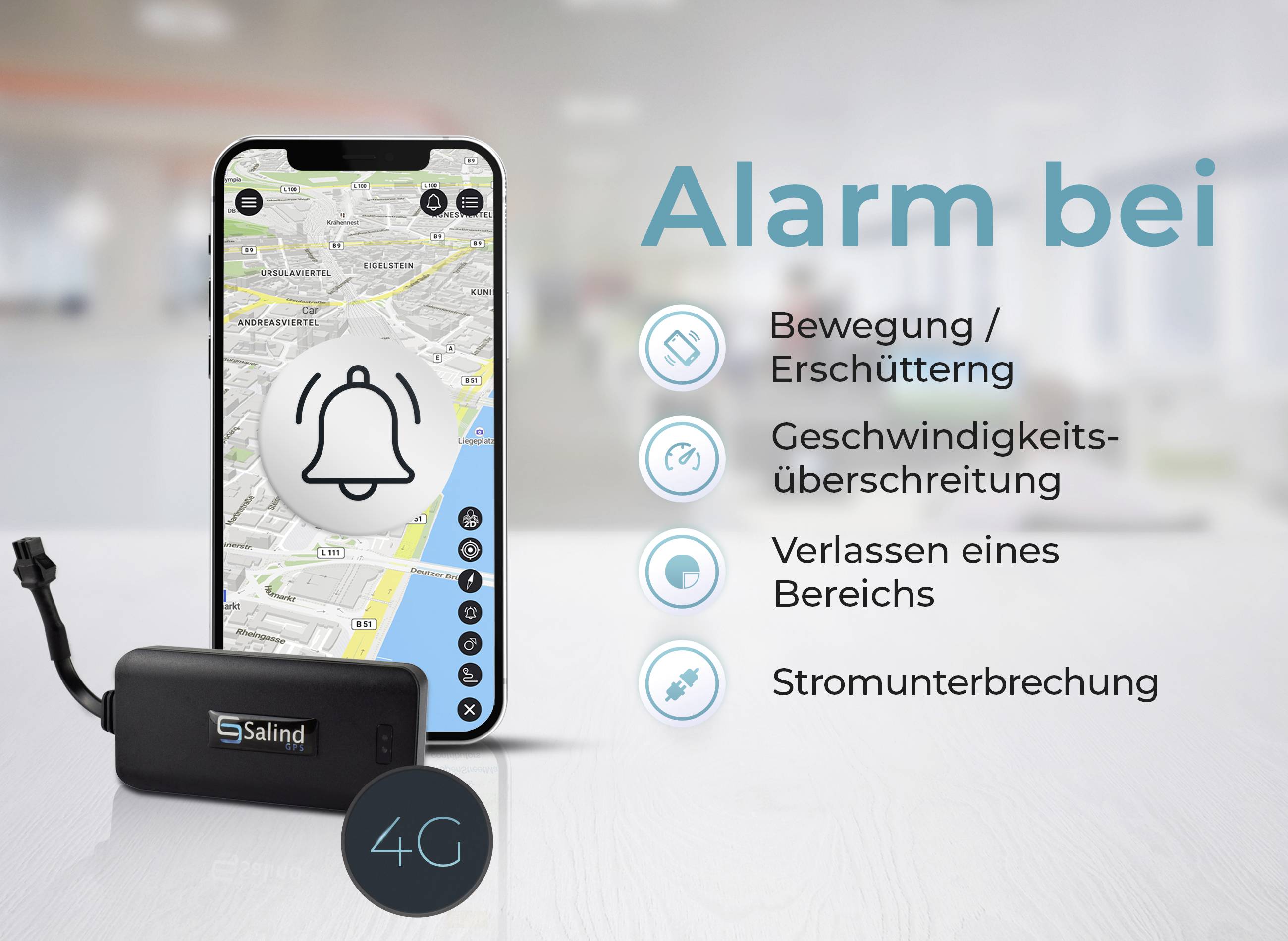 Salind GPS SALIND 01 4G GPS tracker Vehicle tracker Black