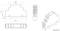 'Technical drawing of an electrical DIN rail enclosure with dimensional specifications in millimetres.'