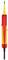Red and yellow voltage tester with black cable, vertically aligned. Primary tool for testing electrical voltages.