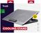Laptop cooling stand by Trust, suitable for laptops up to 16 inches, featuring a 180-mm fan, adjustable and made from recycled materials.