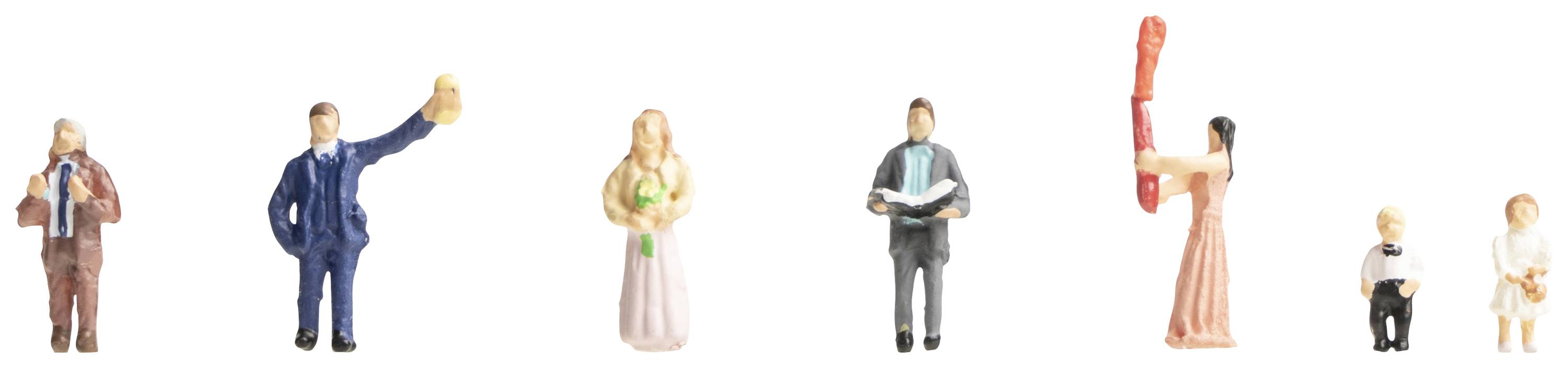 Image of Faller N Wedding guests Painted, Standing