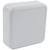 A rectangular, white plastic enclosure with rounded corners, possibly intended for electronic devices or installations.