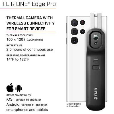Buy FLIR ONE® EDGE PRO IR camera -20 up to +400 °C 160 x 120 Pixel