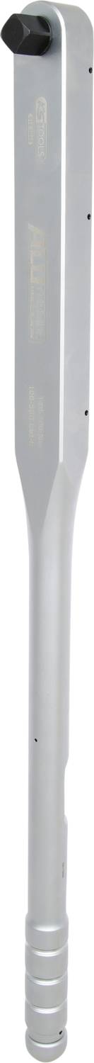 A long, silver metal pillar with multiple holes and rounded ends.