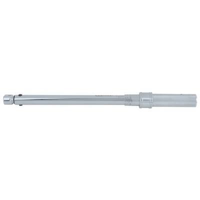 A chrome-plated torque wrench with dial adjustment. Primarily used for precise tightening of bolts and nuts.
