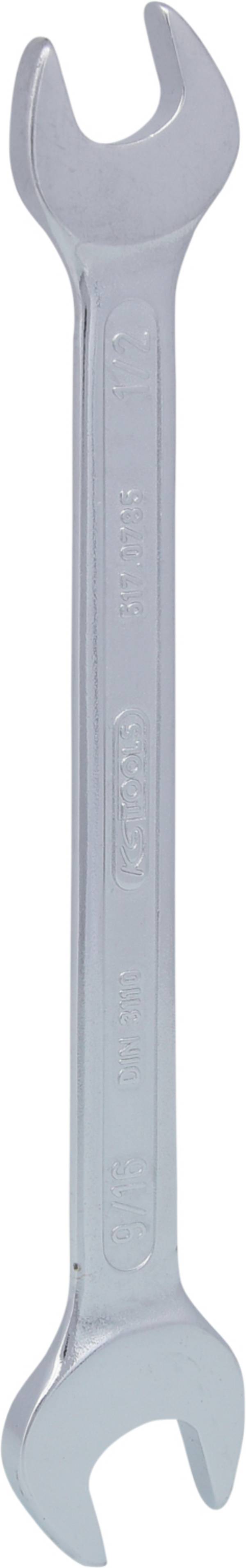 KS Tools 517.0785 5170785 Double-ended open ring spanner Spanner size (inches) 1/2" - 9/16"