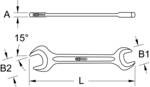 Double open-end wrench, 12x13mm