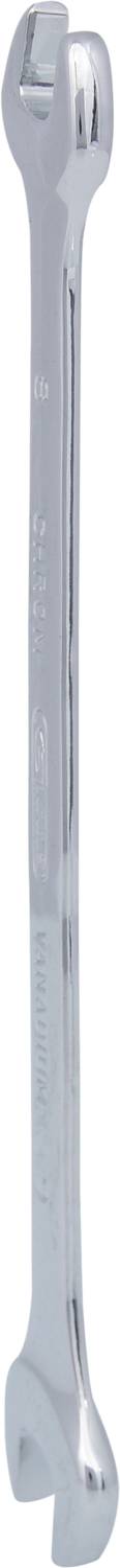 A silver adjustable spanner with a ribbed grip and movable head, used for tightening or loosening nuts and bolts.