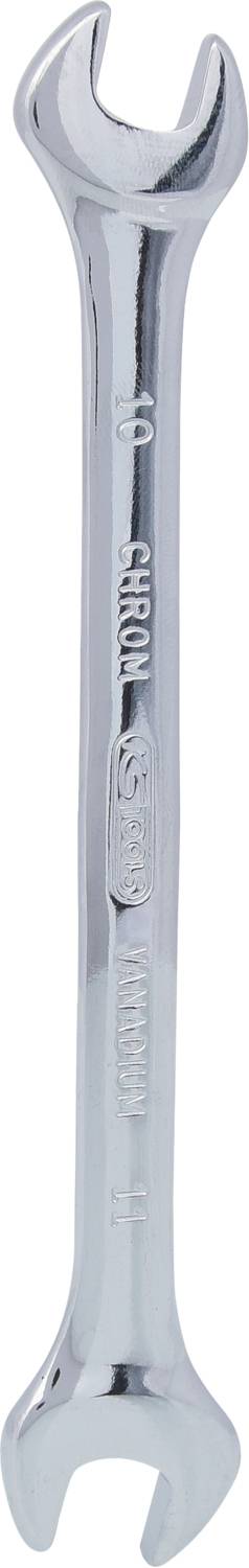 A silver adjustable spanner with an open-end and ring spanner head, suitable for tightening or loosening bolts and nuts.