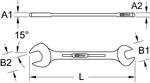CHROMEplus double wrench, 16x17mm