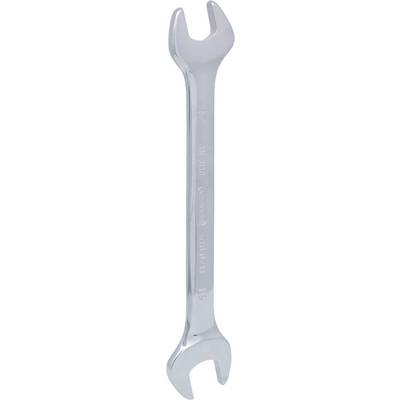 A silver-coloured spanner with open ends in various sizes, used for loosening or tightening screws and nuts.
