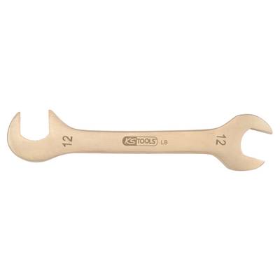 'Double-sided spanner,' size 12 on both sides, gold-coloured. Marked with KS Tools logo and the inscription 'L.B.'.
