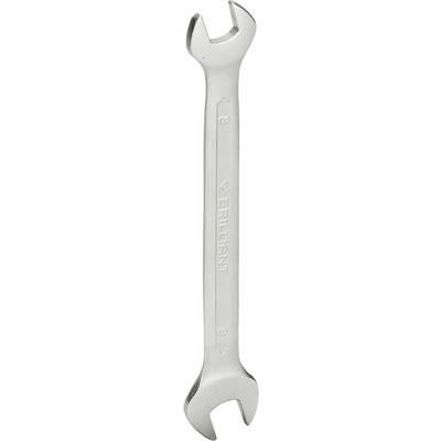 A silver double-ended spanner with sizes '8' and '9' on the respective ends.