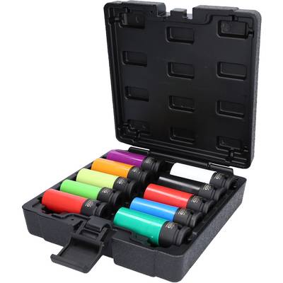 'Coloured insulating tapes in various colours in a black carrying case.'