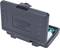 Black tool case with brand logo, slightly open, revealing a white cylindrical object inside.