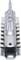 Top-down view of a silver tool adapter with multiple slots for screwdriver bits.