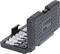 An open toolbox with various metal inserts. The inserts are arranged in an orderly grid.