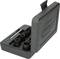 'Open black plastic socket box with multiple socket nuts in various sizes, suitable for use with ratchets or spanners.'