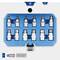 'Set of 12 silver hex key socket inserts in blue box. Sizes from H5 to H12, on a 1/2 inch (12.5 mm) drive base.'