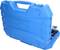 Blue plastic tool case with embossed inscription 'Brilliant Tools'. Opened edge reveals partially visible tools.