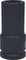 A black, cylindrical metal socket wrench attachment for heavy-duty work, without visible markings or size indication.