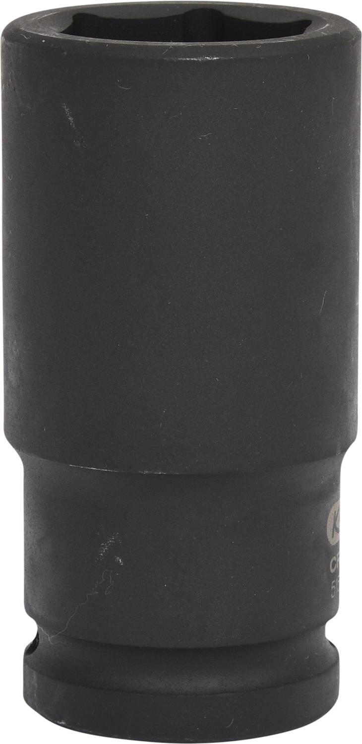 A black, cylindrical metal socket attachment.