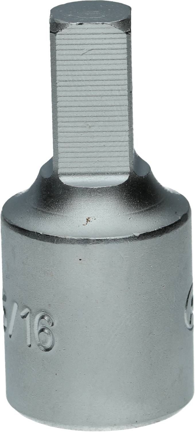 Metal hexagonal socket key suitable for work with screws or nuts.