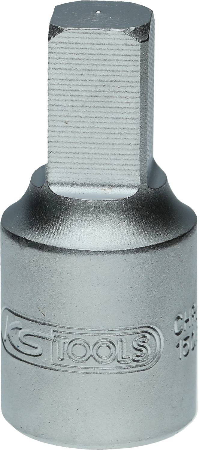 A silver-coloured socket with a square drive and knurling on the side, with 'KSTOOLS' embossed on it.